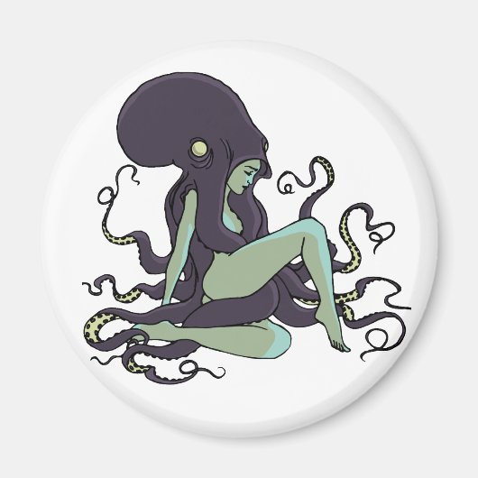 Octopus Queen Magneet (Voorkant)