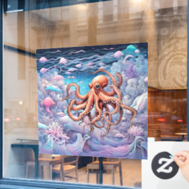 Octopus Raamsticker