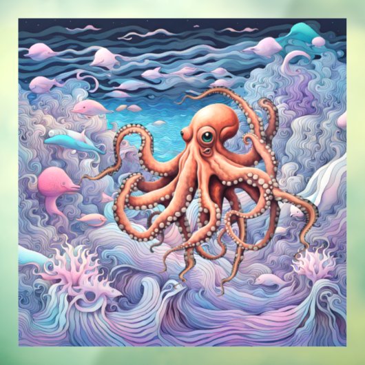 Octopus Raamsticker (Vel 3)