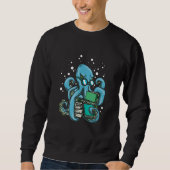 Octopus Reader Bookworm Deep Zee Kraken Literature Trui (Voorkant)