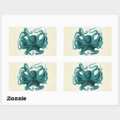 octopus rechthoekige sticker (Vel)