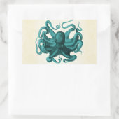 octopus rechthoekige sticker (Tas)