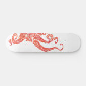 Octopus Red Persoonlijk Skateboard (Horizontaal)