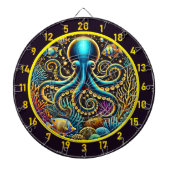 Octopus Reef Treasure Dartboard Design Dartbord (Voorkant)
