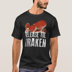 Octopus Release Kraken Marine Animal Retro Zee CoO T-shirt