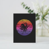 Octopus Retro Briefkaart (Staand voorkant)