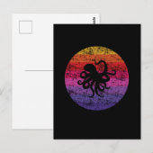 Octopus Retro Briefkaart (Voorkant / Achterkant)