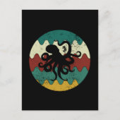 Octopus Retro Briefkaart (Voorkant)