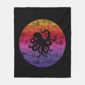 Octopus Retro Fleece Deken (Voorkant)