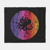 Octopus Retro Fleece Deken (Voorkant (Horizontaal))
