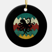 Octopus Retro Keramisch Ornament (Voorkant)