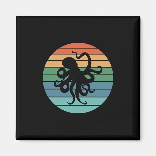 Octopus Retro Magneet (Voorkant)