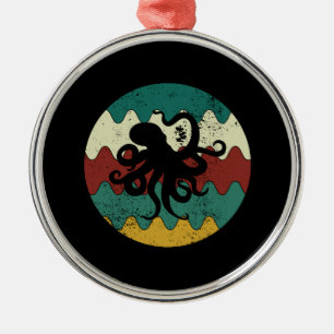 Octopus Retro Metalen Ornament
