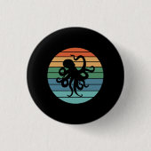 Octopus Retro Ronde Button 3,2 Cm (Voorkant)