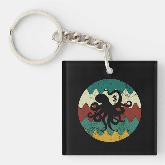Octopus Retro Sleutelhanger (voorkant)