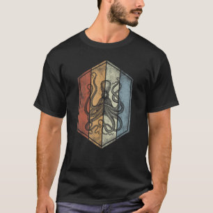 Octopus Retro stijl Mariene Bioloog T-shirt