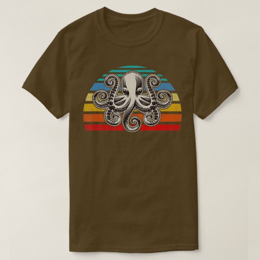Octopus Retro Style T-shirt (Design voorkant)