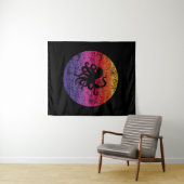 Octopus Retro Wandkleed (In Situ (horizontaal))