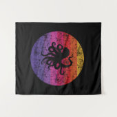 Octopus Retro Wandkleed (Voorkant (horizontaal))