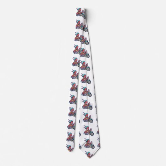 Octopus Riding a Motorcycle Stropdas (Achterkant)