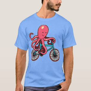 Octopus Riding Bicycle octopus design giften voor T-shirt