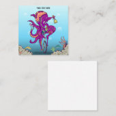 Octopus Rijden op een eenwieler Notitiekaartje (Voorkant / Achterkant)