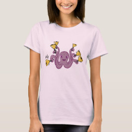 Octopus Ringende Handbells Cartoon T-shirt
