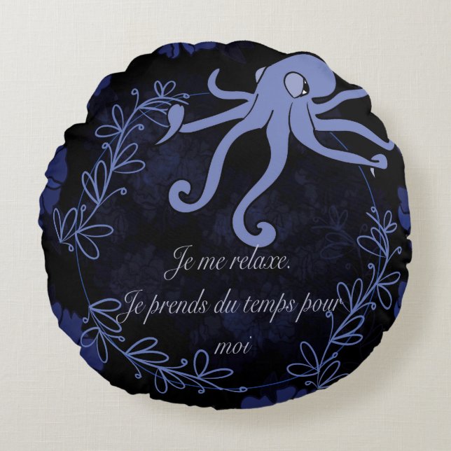 octopus rond kussen (Voorkant)