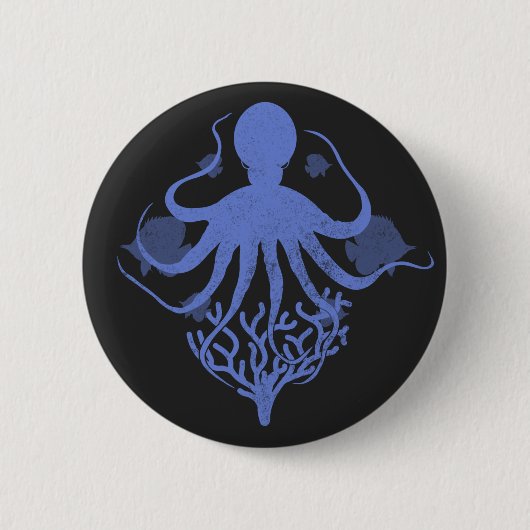 Octopus Ronde Button 5,7 Cm (Voorkant)
