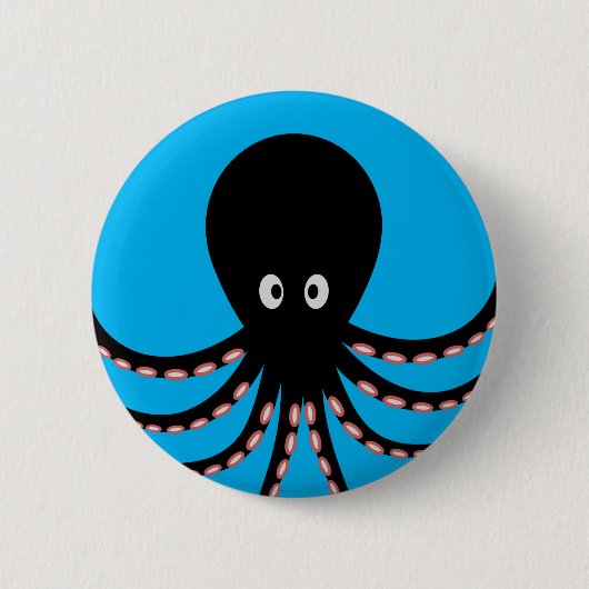 Octopus Ronde Button 5,7 Cm (Voorkant)