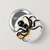 Octopus Ronde Button 5,7 Cm (Voorkant /achterkant)