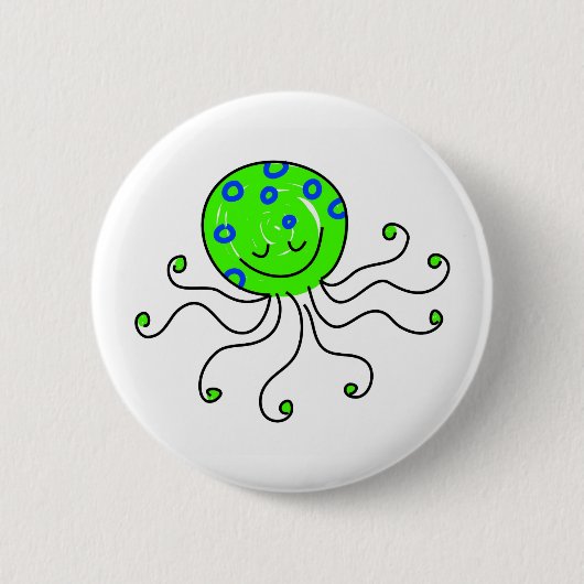octopus ronde button 5,7 cm (Voorkant)