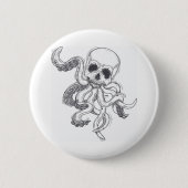 Octopus Ronde Button 5,7 Cm (Voorkant)