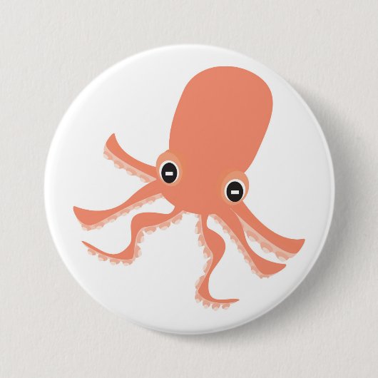 Octopus Ronde Button 7,6 Cm (Voorkant)