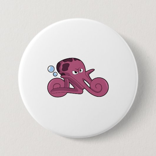 Octopus Ronde Button 7,6 Cm (Voorkant)