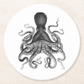 octopus ronde kartonnen onderzetter (Voorkant)