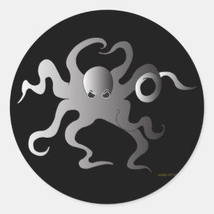 Octopus Ronde Sticker