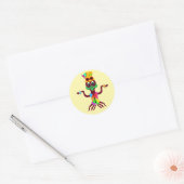Octopus  ronde sticker (Envelop)
