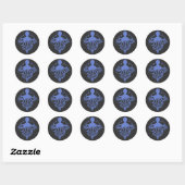 Octopus Ronde Sticker (Vel)