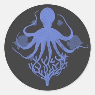 Octopus Ronde Sticker