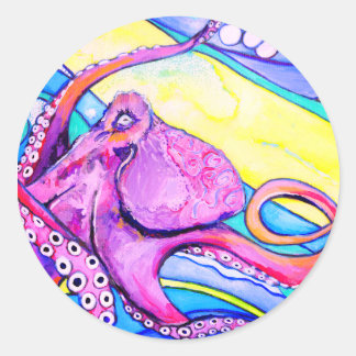 Octopus Ronde Sticker