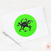 Octopus Ronde Sticker (Envelop)