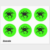 Octopus Ronde Sticker (Vel)