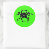 Octopus Ronde Sticker (Tas)