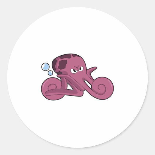 Octopus Ronde Sticker (Voorkant)