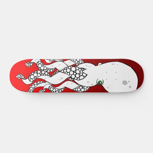 Octopus (rood) Skateboard Deck (Horizontaal)