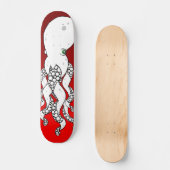 Octopus (rood) Skateboard Deck (Voorkant)