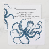 Octopus RSVP Kaartje (Voorkant / Achterkant)