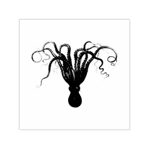  OCTOPUS RUBBER STEMP  ZELFINKTENDE STEMPEL