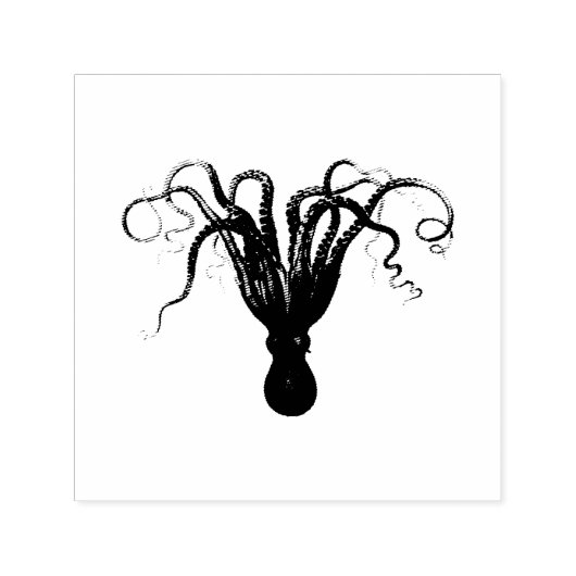  OCTOPUS RUBBER STEMP  ZELFINKTENDE STEMPEL (Design)